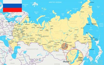 Ulan Ude prikazan na zemljevidu